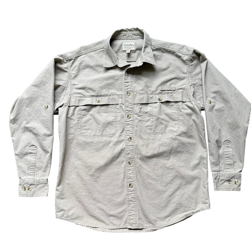 Cabela’s Utility Casual Button Up Shirt Long Sleeve Outdoor Fishing Men’s Size L